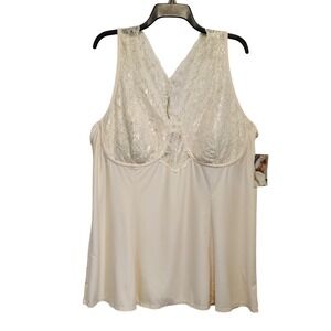 NWT Soft Surrounding 3X In The Clouds Lace Chemise Ivory Plus Bridal Feminine